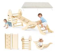 CUPCHID 7 in 1 Set da Arrampicata per Bambini,Giocattoli da Arrampicata a Triangolo con Triangolo Arco e Salita,Struttura da Arrampicata Stabile per Bambini e Triangolo da Arrampicata da 1 a 3 Anni