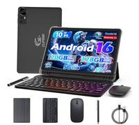 CUPEISI Tablet Android 13 da 10 pollici, 12 GB di RAM+128 GB di ROM/1 TB espandibile Tablet PC, 2 in 1 con tastiera, CPU HD quad-core da 2.0 GHz, certificato da Google 5G WiFi 6 BT 5.0, 8 MP