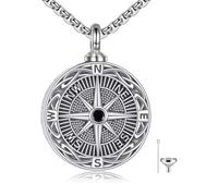 CUPENDA Urna collana per cenere, in argento Sterling 3D bar, cremazione, gioielli per cenere, gioielli per uomo e donna