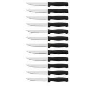 CUPERINOX Coltelli Carne | Coltelli Da Tavolo | Coltelli da bistecca | 12 Pezzi | Lama Segata | Manico Polipropilene | Acciaio Inox | 11 cm