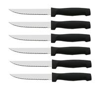 CUPERINOX Coltelli Carne | Coltelli Da Tavolo | Coltelli da bistecca | 6 Pezzi | Lama Segata | Manico Polipropilene | Acciaio Inox | 11 cm