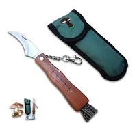 CUPERINOX Coltello a Funghi, Coltello per Funghi, Coltello da Funghi, Coltello da Fungo, in Acciaio Inox, con Custodia, Coltello Incluso, Coltello micologica