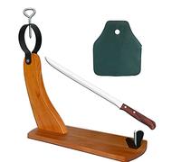 CUPERINOX Porta prosciutto | Reggi prosciutto Crudo | Coltello Manico di Legno | Copri Prosciutto | Porta prosciutto Crudo |