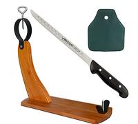 CUPERINOX Porta prosciutto | Supporto per prosciutto Crudo | Coltello Professionale con Alveoli | Copertura del prosciutto | poggia prosciutto