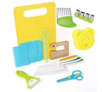 CUPERINOX Set coltelli bambini dai 2 anni | Utensili Montessori cucina 17 pezzi | Accessori sicuri per piccoli chef | Kit Mon Petit Chef | Montessori cooking per bimbi