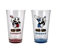 Cuphead E Mugman 473ml Pinta Vetro Set Di 2