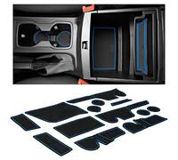 CupHolderHero Fits Ford Ranger Accessories 2019-2023 Premium Custom Interior Non-Slip Anti Dust Cup Holder Inserts, Center Console Liner Mats, Door Pocket 13pc Set (SuperCrew - 5 Passenger)(Blue Trim)