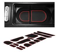 CupHolderHero fits Subaru Impreza WRX STI Accessories 2008-2014 Premium Custom Interior Non-Slip Anti Dust Cup Holder Inserts, Center Console Liner Mats, Door Pocket Liners 15pc Set (Red Trim)