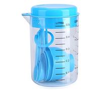 Cupi di misurazione in plastica cucchiai impostati utensile da cucina blu per la misura del caffè da tè