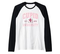 Cupid University Valentie's Galentine Design Arco e Freccia Maglia con Maniche Raglan