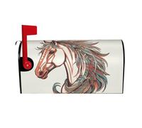 Cupido Arrow Love Horse Copertura magnetica per cassetta postale di dimensioni standard 64,8 x 53,3 cm per cassetta delle lettere primaverile estate copertura per cassetta delle lettere di benvenuto