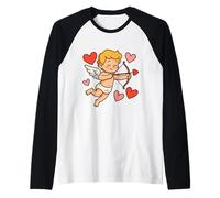 Cupido Celeste del romanticismo eterno e Infinite frecce dell'amore Maglia con Maniche Raglan