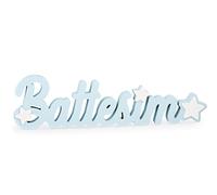 Cupido&Co. Scritta Battesimo 550 x 30 x 147 Mm Legno Azzurro
