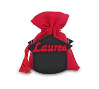 Cupido&Co. Tocco Laurea con Sacchetto 70 x 90 Mm Rosso 12 Pz
