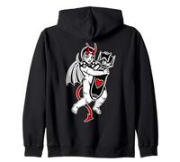 Cupido Diavolo Demone Love Bomb Amante dei Vampiri Felpa con Cappuccio