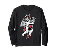 Cupido Diavolo Demone Love Bomb Amante dei Vampiri Maglia a Manica