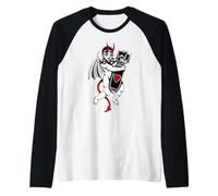 Cupido Diavolo Demone Love Bomb Amante dei Vampiri Maglia con Maniche Raglan