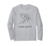 Cupido Dice 67 Tema Six Seven Meme Valentine Maglia a Manica