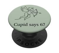 Cupido dice 67 Tema Six Seven Meme Valentine PopSockets PopGrip Adesivo
