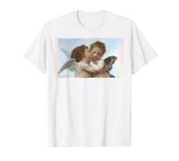 Cupido e Psiche Due Angeli Bambino Maglietta con Stampa Grafica Economica, Uomo, Bianco, XL