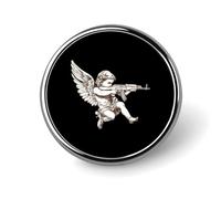 Cupido Eros Shooting Falling in Love Spilla rotonda smaltata da bavero per zaino spille gioielli estetici giacche cappelli decorazione arte