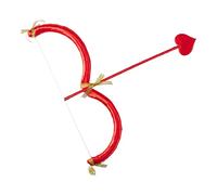 Cupido Mini Arco e Freccia Set Halloween Cosplay Costume Accessori Cosplay Bomboniera (Rosso Brillante, Taglia Unica)
