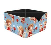 Cupido - Portapenne da scrivania con motivo rosa rossa, organizer per penne, matite, pennelli da trucco, astuccio per penne da ufficio