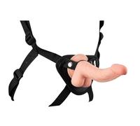 CUPIDO TOYS Strapon con Pene Curvo Realistico per Penetrazione Anale o Vaginale, Cintura Fallica Strap-on con Pene per Pegging Anale Uomo o Stimolazione Punto G Donna