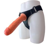 CUPIDO TOYS Strapon GIGANTE 24 x 5,7 cm - Cintura Fallica Strapon Indossabile, Cinta Universale Elastica Strap on con Enorme Pene Dildo Realistico XL
