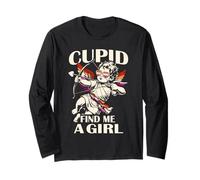 Cupido Trovami Una Ragazza Umorismo Lesbica Orgoglio Saffico Maglia a Manica