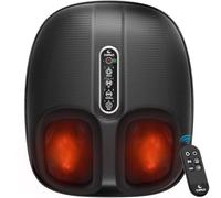 CuPiLo Cuplo Massaggiatore Per Piedi Con Calore, Fsa Hsa Idoneo Shiatsu Massaggiatore Per Piedi Con Telecomando, Compressione Multilivel Massaggio Profondo In Piedi Per Neuropatia E Fascite Plantare,
