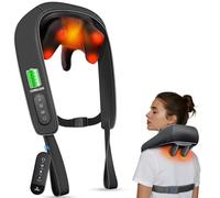 CuPiLo Massaggiatore per collo Shiatsu con calore [aggiornato al 2025] - Massaggiatore cervicale senza fili per alleviare il dolore con controller wireless, massaggio per spalle posteriori, regalo