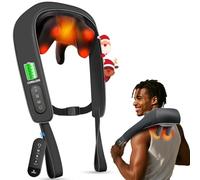 CuPiLo Massaggiatore per collo Shiatsu con calore, massaggio profondo 6D per impastare i tessuti con telecomando wireless, modalità regolabile e calore per alleviare il dolore muscolare sulla spalla