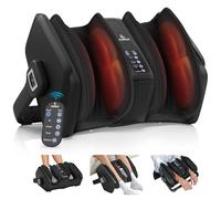 CuPiLo Massaggiatore per piedi con calore, FSA HSA, idoneo per Shiatsu, massaggiatore per polpacci con telecomando, compressione multi-livello, macchina per massaggio profondo per neuropatia, fascite