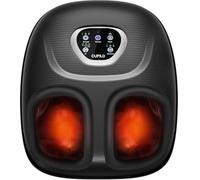 CuPiLo Massaggiatore per piedi con calore, macchina massaggiatore per piedi Shiatsu idoneo per fascite plantare, vibrazione regolabile e compressione per alleviare il dolore da neuropatia, regali per