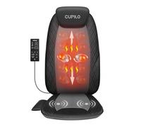 CuPiLo Shiatsu - Massaggiatore per la schiena con calore, cuscino per massaggio in tessuto profondo, supporto per la schiena, cuscino per sedile per massaggio gonfiabile, cuscino per massaggio per