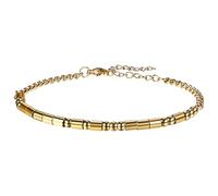 Cupimatch Bracciale con codice Morse Amour: bracciale coppia I Love You in acciaio inossidabile con perle regolabili romantiche, regalo di San Valentino e compleanno, Acciaio inossidabile