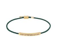 Cupimatch Don't Let Hard Days Win Bracciale intrecciato con cursore in acciaio inox, regalo ispiratore per famiglia, amici, compleanno, laurea, acciaio inox acciaio inox Filo di nylon