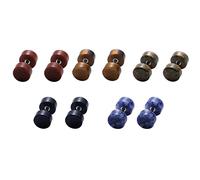 Cupimatch Set Orecchini Uomo a Bottone Rotondo Fake Plug Opaco, Orecchio Piercing Finto Regalo per Ragazzi Amici Natale Compleanno (5 Paia)