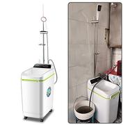 CUPLES Scaldabagno Elettrico istantaneo per Doccia, Macchina da Bagno elettrica Mobile da 220 V, Scaldabagno Doccia da Bagno da 100 Litri, 2000W, con Ruote E Soffione Doccia