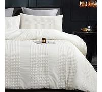 Cupocupa Set di biancheria da letto per letto king size, 3 pezzi, morbido jacquard con pompon e 2 federe, per tutte le stagioni