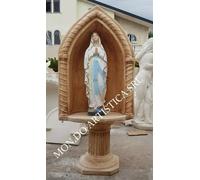CUPOLA CAPPELLA CON STATUA DELLA MADONNA DI LOURDES BASE IN CEMENTO 157 CM