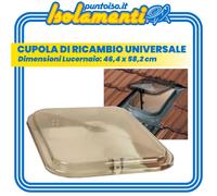 Cupola di Ricambio in Plastica Trasparente per Lucernario Universale