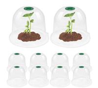 Cupola di umidità - Campana da giardino con cupola di propagazione da 10 pezzi, campane trasparenti regolabili per piante | Aiuta piante a crescere, osservare lo stato di crescita, previene