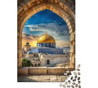 Cupola Dorata Edificio Puzzle 1000 Pezzi per Adulti Vista da Arco Gioco di Puzzle 1000 Pezzi Relax Decorazione Casa 70x50cm/1000pcs