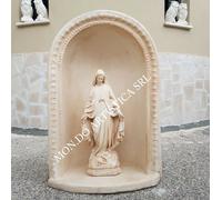 CUPOLA GROTTA NICCHIA STATUA DELLA MADONNA IMMACOLATA IN CEMENTO MARMO PIETRA