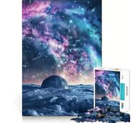 Cupola innevata sotto le stelle Puzzle da 1000 pezzi per adolescenti Puzzle Clear Logic Giocattolo Momento di pace Taglio perfetto Lista dei desideri di Babbo Natale (38x52cm)
