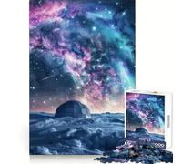 Cupola innevata sotto le stelle Puzzle da 1000 pezzi per adolescenti Puzzle Clear Logic Giocattolo Momento di pace Taglio perfetto Lista dei desideri di Babbo Natale (38x52cm)