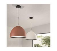 CUPOLA LAMPADARIO A SOSPENSIONE D60 CM LED 50W LUCE 3000K ALLUMINIO BIANCO, NERO O TERRA MODERNO