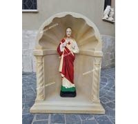 CUPOLA NICCHIA CAPPELLA CON STATUA DEL CUORE DI GESù IN CEMENTO ESTERNO ALT 65CM